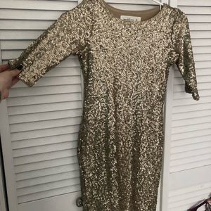 Abercrombie and Fitch sequin gold dress